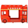INGSHOP© Lit superposé Bus de Londres Rouge MDF 90x200 cm-3