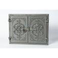 SEZAM - Porte de four double décorative en fonte, porte de four à pizza - four à pain - porte de four en pierre, 32 x 41,5 cm, DZ086-3