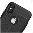 ebestStar ® pour Apple iPhone X écran 5.8", iPhone 10 - Coque Motif Cuir Luxe Flexible Silicone Gel Coussins d'Air + Film en Verre-3