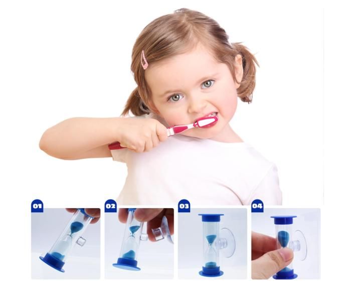 JYNXOR 2 Sabliers 3 Minutes – Rose Et Bleu – Brosse à Dents Enfant – Minuteur éducatif – Brossage Cuisine Jeu – Compact 10 Cm