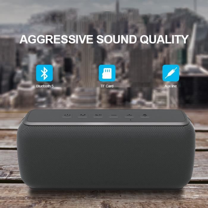 Enceinte Bluetooth 30w, Haut-parleur Portable Sans Fil, Grande