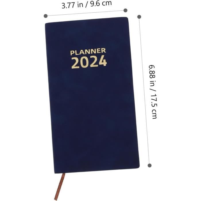 Acheter avec calendrier 2024 Agenda livre élastique sangle cahiers à faire  liste anglais bloc-notes école bureau