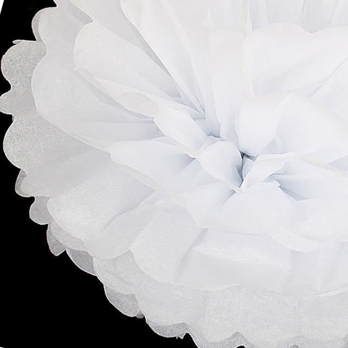 24 Pompons En Papier De Soie Violet, Lavande Et Blanc - Décoration De Fête Pour Anniversaire, Mariage, Baby Shower
