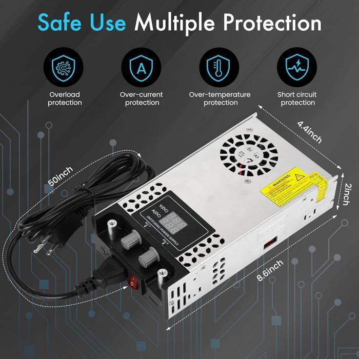Alimentation R glable DC 0 24V 25A 600W Alimentation Avec Affichage LED Alimentation R glable DC 0 24V 25A 600W Alimentation Avec Affichage LED