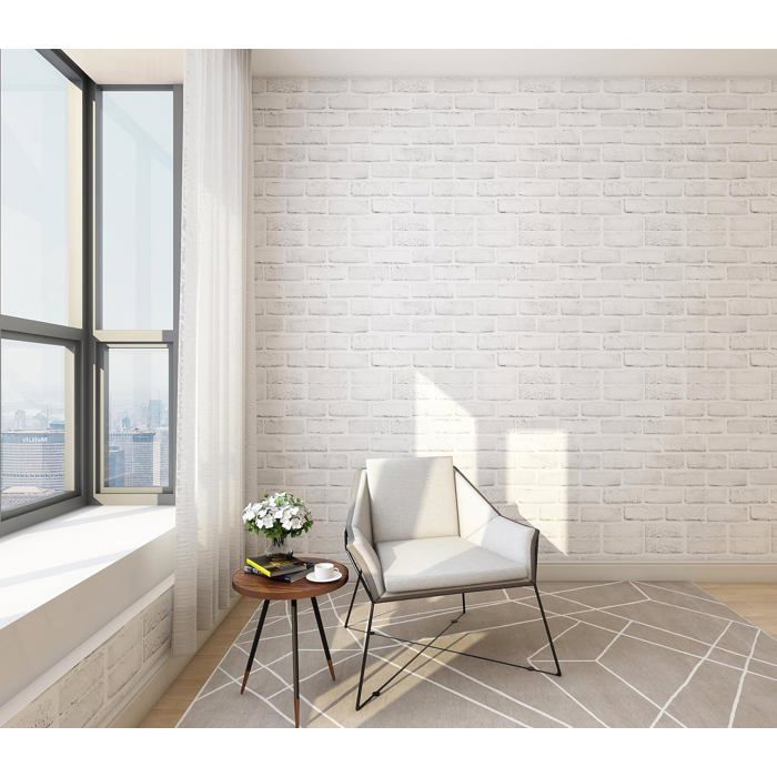Papier Peint Mural Autocollant 3D – Lune Blanche C777, Design Magasin, Amovible, Sans Marque