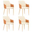 Décor🍓 4 x Chaises de Cuisine Chaises de salon Scandinave - Lot de 4 Chaises de salle à manger - Fauteuil Chaise Industriel- 7673-0