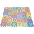  Puzzle tapis mousse, lettres et chiffres, 36pcs pour bébé enfant bas âge-0