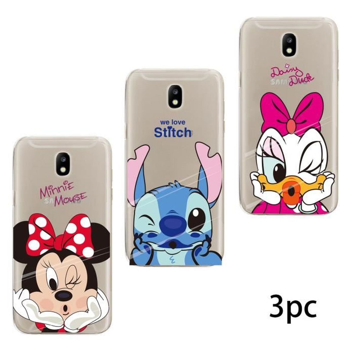 Coque Pour Samsung Galaxy J3 17 J330 3pc Disney Minnie Schema Souple Premium Tpu Gel Silicone Cdiscount Telephonie