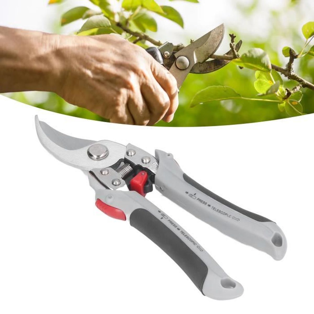 Sécateur En Acier Avec Poignées Ergonomiques, Ciseaux De Jardinage Coupe Bonsai Outil De Jardinage Professionnel Kit De Ciseaux Pour Plantes Moyen 92299061