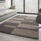 Tapis Salon Shaggy - Hugo - Taupe - 200 x 290 cm - 100% Polypropylène - CARPETTEX