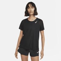 T-Shirt Nike Femme RACE TOP Noir - Course à pied - Respirant