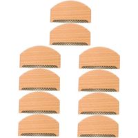Lot de 10 brosses à ongles multifonctionnelles en bois naturel Marron clair