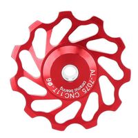Rouleau de guide de poulie-dérailleur arrière de roulement en céramique 11T pour vélo de route-montagne (rouge ) minifinker xy24062