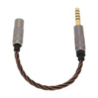Qiilu Câble Adaptateur Casque 4.4mm Mâle vers 3.5mm Femelle Plaqué Or pour Amateurs de Musique