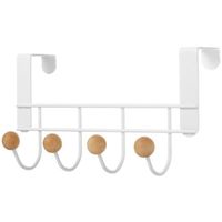 PATERE,style 1-Hanging Hook--Crochets de suspension blancs sur les clés de porte, crochet de sac de chapeau de vêtements sans poinço