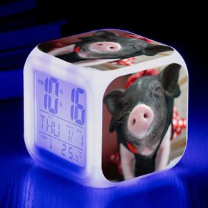 RÉVEIL SANS RADIO Animal De Compagnie Cochon Réveil Intelligent Led 