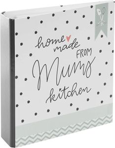ASPIRATEUR - SOUFFLEUR Homemade Moms 69041 Livre de recettes avec 25 feuilles lignées imprimées Motif Mums kitchen Blanc/vert 21 x 22,5 cm.[Y807]