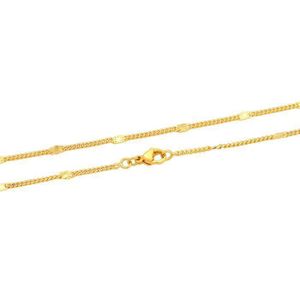 Chaîne Plaqué Or 38cm Avec Pendentif Loupe - Bijou Vintage - Occasion