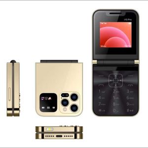 Téléphone portable Téléphone Portable Pliable AP i15 Pro - Or - 2G No