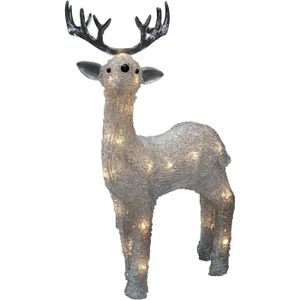 DÉCORATION LUMINEUSE Figurine de Noël à LED en forme de renne-éclairage extérieur de Noël (IP44) ou utilisation en intérieur-fonctionne à piles.[Y2554]