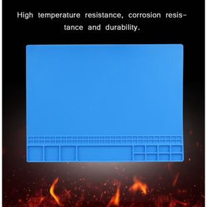FER - POSTE A SOUDER SIB Tapis de silicone d'isolation Tapis de plate-forme d'entretien de soudure pour réparation de téléphone PC (bleu foncé)