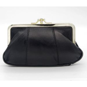 Petit deux volets Fermoir Poche Sac à main cuir lisse portefeuille porte-carte Pour Femmes