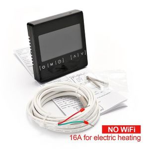 PLANCHER CHAUFFANT Black-16a-No WiFi - Thermostat intelligent WiFi pour chaudière à eau et gaz, Programmable, contrôle via appli