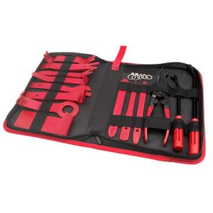 BRICOLAGE - ÉTABLI 19pcs-rouge-sac - Kit d'outils manuels de démontage de voiture, Kit d'outils de levier intérieur de voiture,