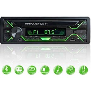 AUTORADIO Autoradio Bluetooth FM Radio Stéréo 60W x 4 Lecteur MP3 Poste Main Libre Voiture Support USBSDTFAUX + Télécommande