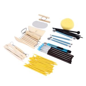 KIT SCULPTURE HURRISE kit d'outils de sculpture en argile Kit d'outils en argile avec Indentation, stylo en Silicone, coupe-argile, jouets jeu