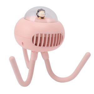 VENTILATEUR Tbest Ventilateur de poussette pour bébé Bébé poussette ventilateur Portable à piles petit ventilateur 4 vitesses Flexible