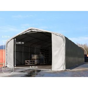 TONNELLE - BARNUM Tente de stockage TOOLPORT 6x12 m - Gris - Métal -