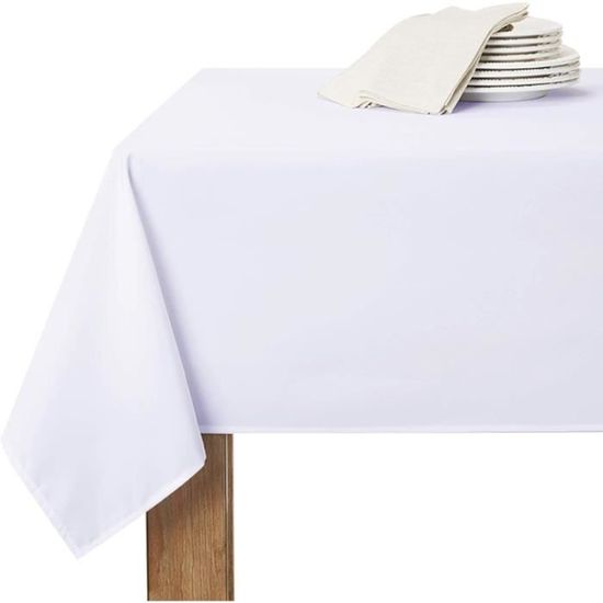 Nappe De Noël Rectangulaire Plastique 137x274 Cm - Motif Flocons De Neige Et Carreaux - Imperméable Et Lavable - Pour Décoration De Table Fêtes