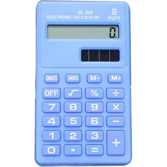 Calculatrice Électronique 8 Chiffres - Portable, Pile Bouton Incluse - Pour École, Bureau, Maison