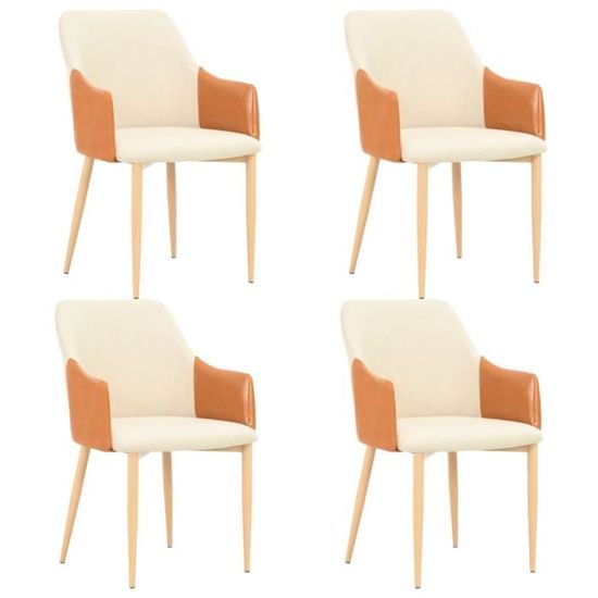 Décor🍓 4 x Chaises de Cuisine Chaises de salon Scandinave - Lot de 4 Chaises de salle à manger - Fauteuil Chaise Industriel- 7673