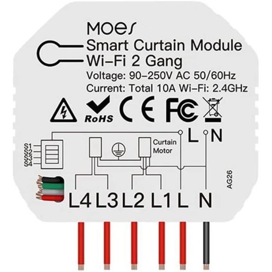 Module WiFi Pour Rideaux Et Volets Roulants – Commande à Distance Smart Life