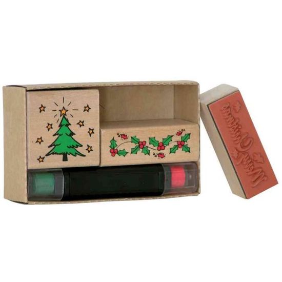 Ensemble 18 Tampons En Bois Noël – Motifs Père Noël, Renne, Bonhomme De Neige – Pour Cartes, Scrapbooking, Emballage – Tampons En Caoutchouc