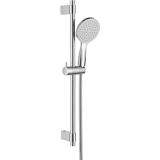 Barre de douche avec sortie coudée 1/2, flexible 1m50 et douchette