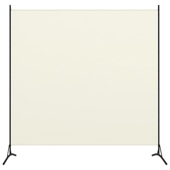 vidaXL Cloison de séparation 1 panneau Blanc crème 175x180 cm