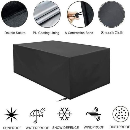 Housse De Protection Billard TGUS - Tissu Oxford Imperméable 245x140cm Avec Cordon De Serrage