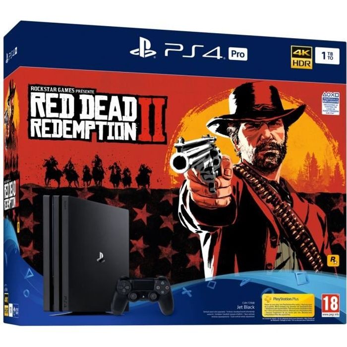 Console PS4 Pro Jet + Dead Redemption 2 PlayStation Officiel