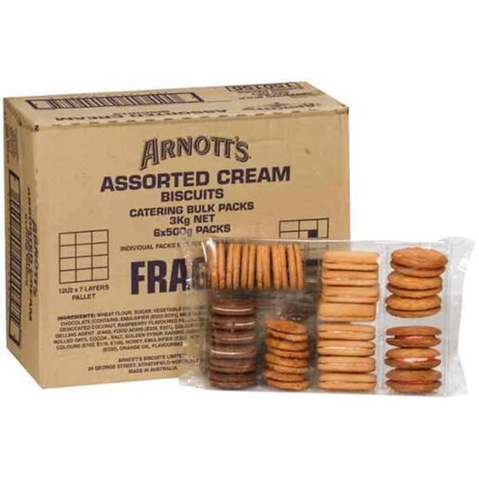 Arnotts Biscuits Assortis Crèmes en Vrac 3kg