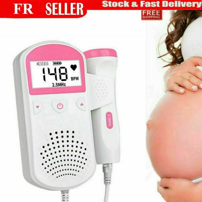 Doppler Moniteur Fœtal avec Écran LCD, Détection FHR - Écoute Bébé, coute Battement Coeur Bébé, Heartbeat Prénatal