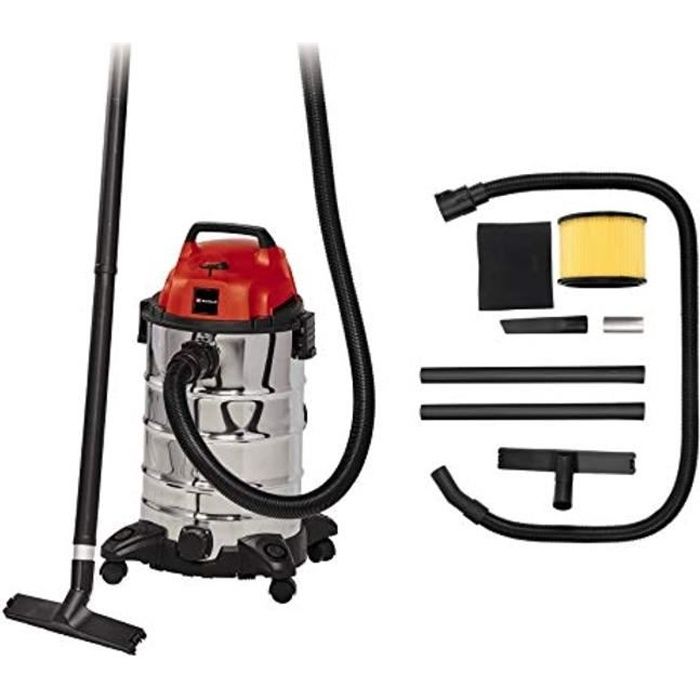 Einhell Aspirateur eau et poussière TC-VC 1930 S (1500 W, 30 L, Cuve Inox, nombreux accessoires)