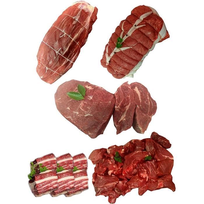 Colis de Boeuf Limousine Label Bleu Blanc Coeur Spécial Hiver 5Kg