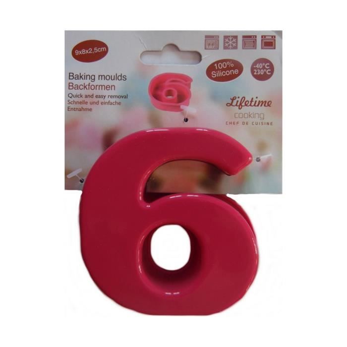 Mini-moule en silicone chiffre 6 anniversaire gâteau patisserie anniversaire