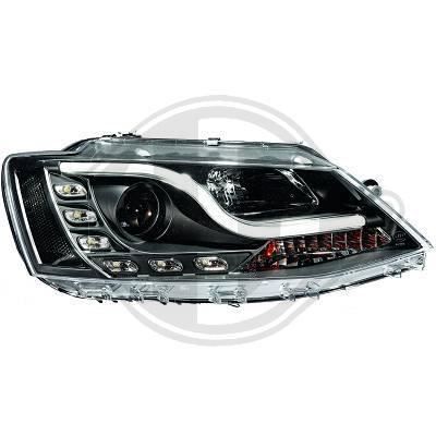 2233386 , Paire de Feux Phares Daylight LED noir pour VW Jetta 6 de 2011 a 2013