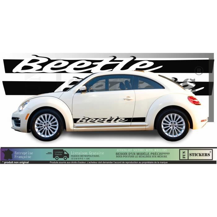Volkswagen New Beetle Bandes latérales - NOIR - Kit Complet - Tuning Sticker Autocollant Graphic Decals