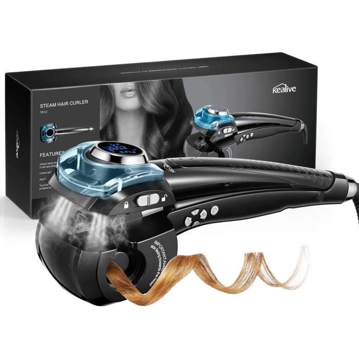 Fer à Boucler, fer à friser à vapeur automatique, fer à friser rapide anti-perm, adapté à tous les types de cheveux