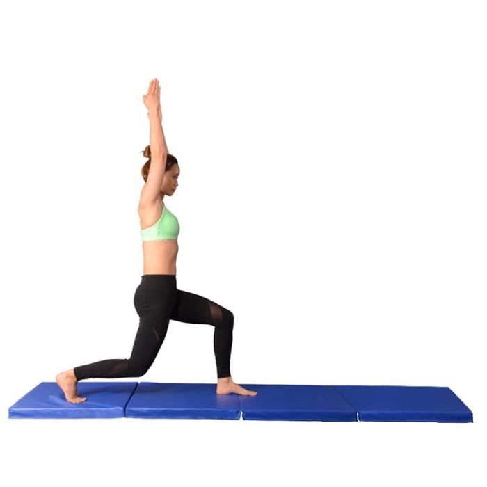 ( Bleu ) Tapis Gym Pliable & Matelas de Fitness Portable & Natte de Yoga Sport 240 x 120 x 5 cm